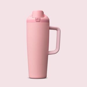 Pink Insulated Travel Mug with Handle